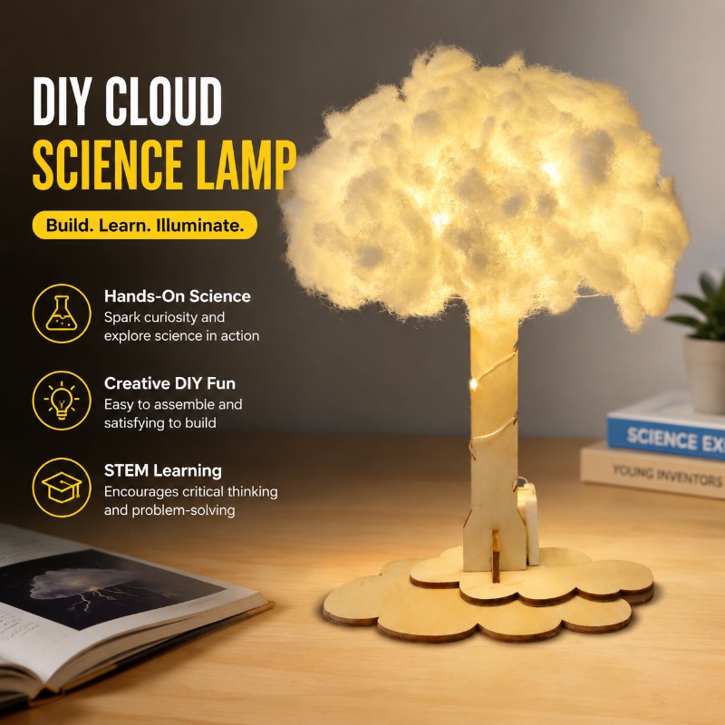 DIY 구름 램프 과학 실험 키트 수제 STEM 모델  - Science Project Toys Making 리뷰 및 가격